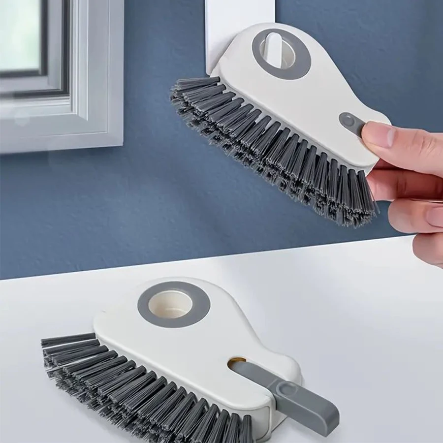 1pc cleaning brush Window rail cleaning tools 2 in 1, window groove hair cleaning brush tool Grip brush Slot cleaning brush