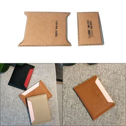 Hard Kraft Paper Stencil Template, Leather Craft Card Bag, Sewing Pattern, Fashion, 10.3X7.3, 1Set