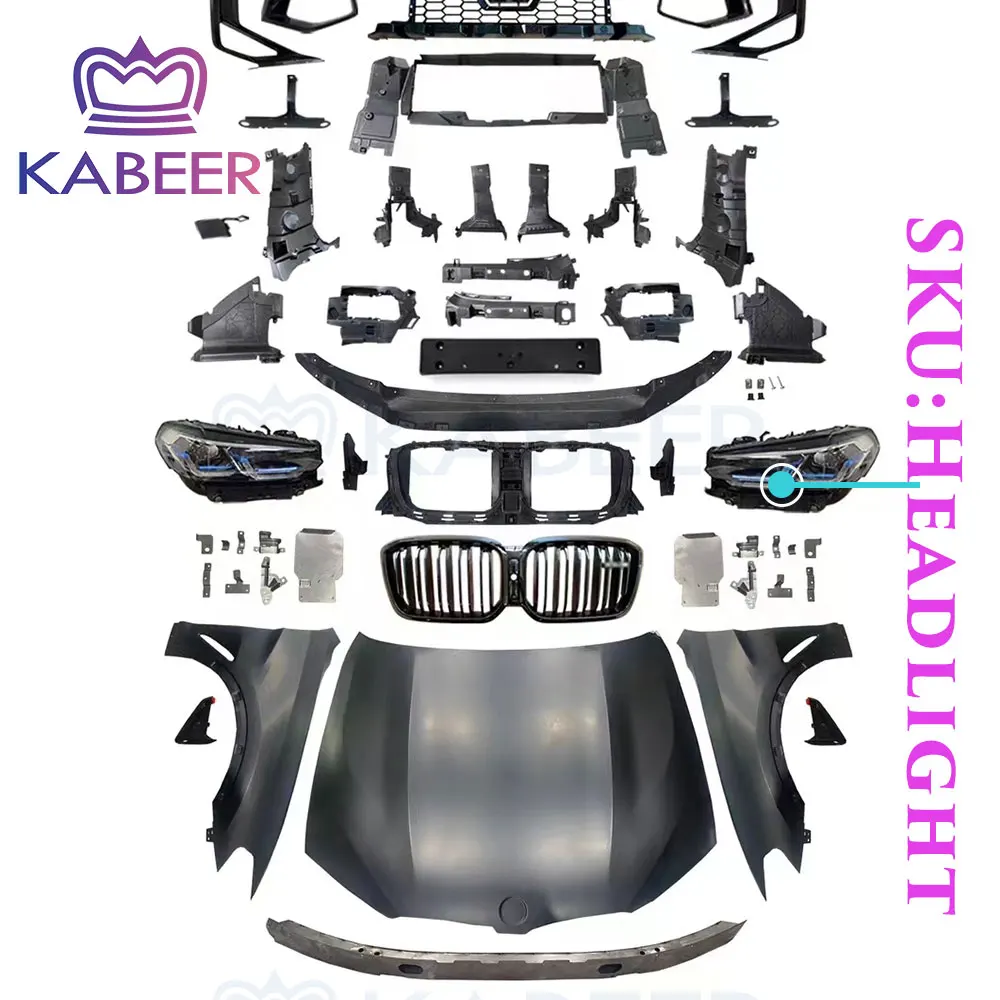 Kabeer Modify Project for BMW X3 Series F25 Car Upgrade To 2023 X3M F97 Bumper G01 Headlight G08 Tail Light G11 Body Kit