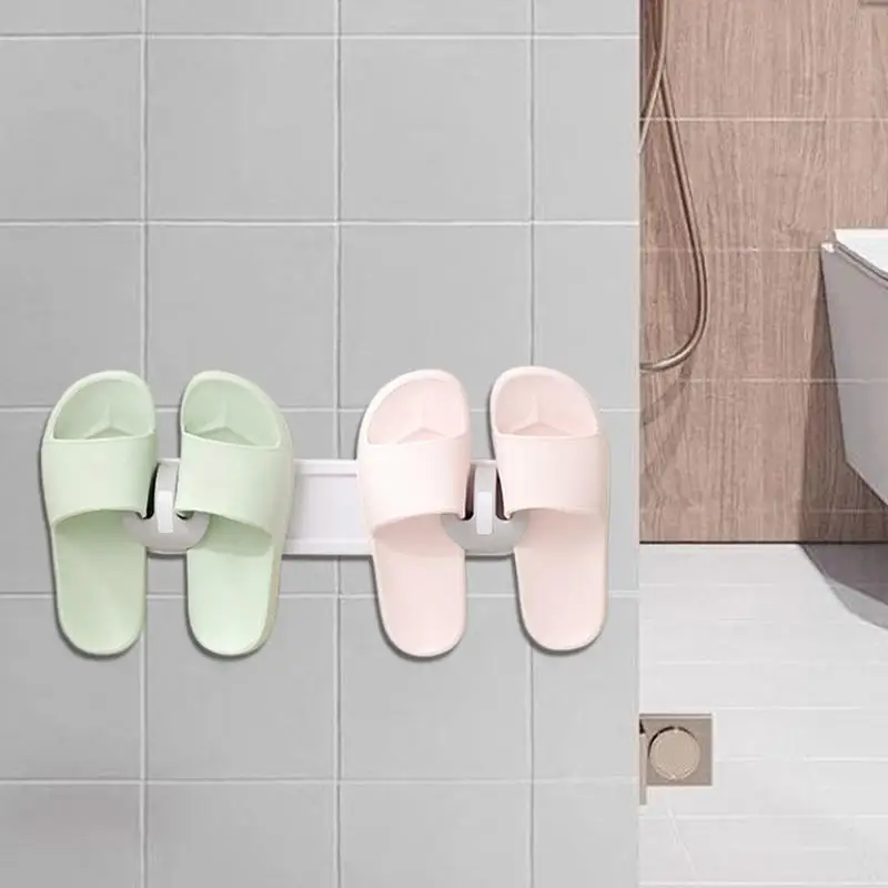 Slippers Shelf House Slippers Hanger Shower Shoe Holders Shower Slippers Organizers 2 Pairs Slipper Storage Rack For Bathroom