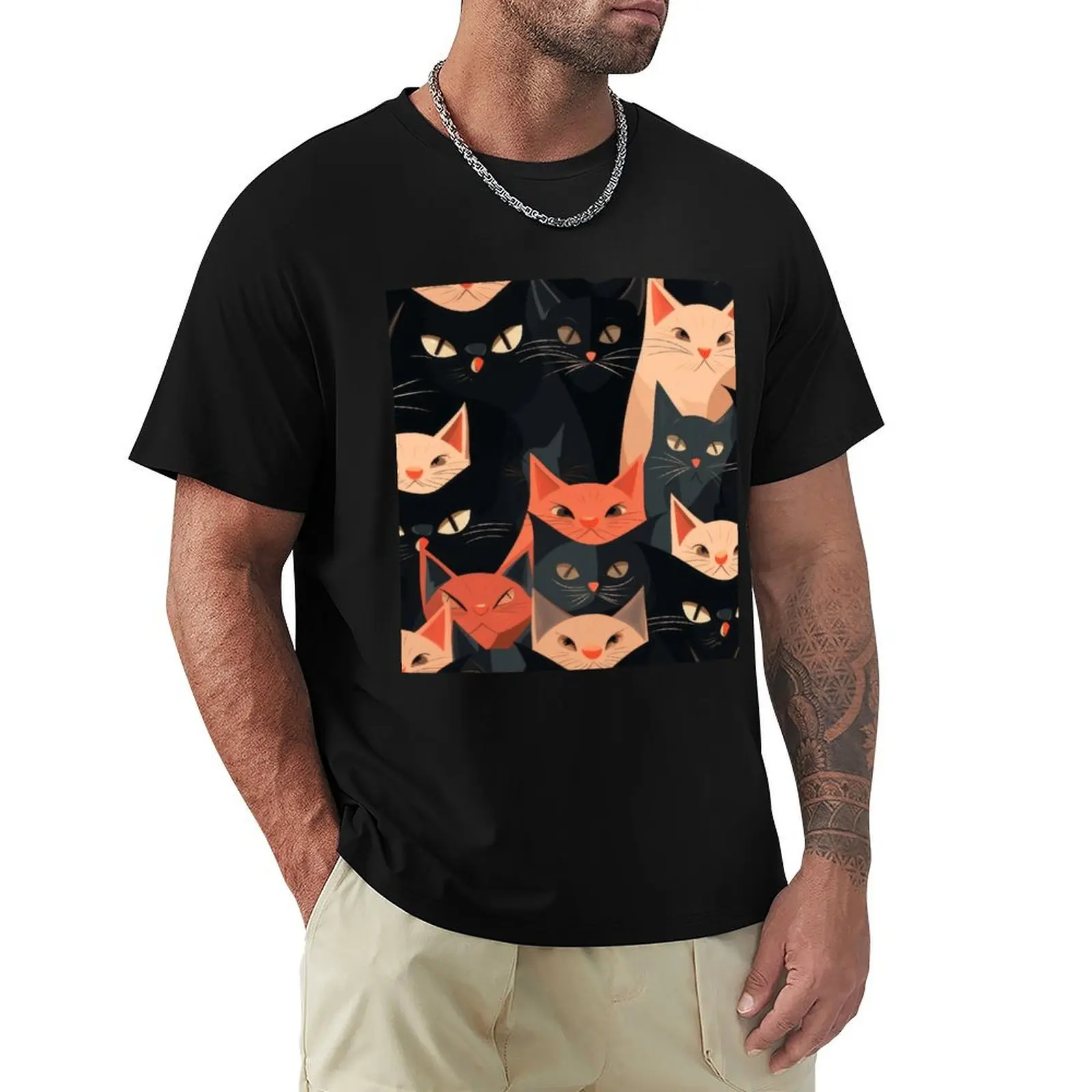 Cat Pattern cute cats A Paw-some Pattern T-Shirt cute clothes hippie clothes tops sublime mens vintage t shirts