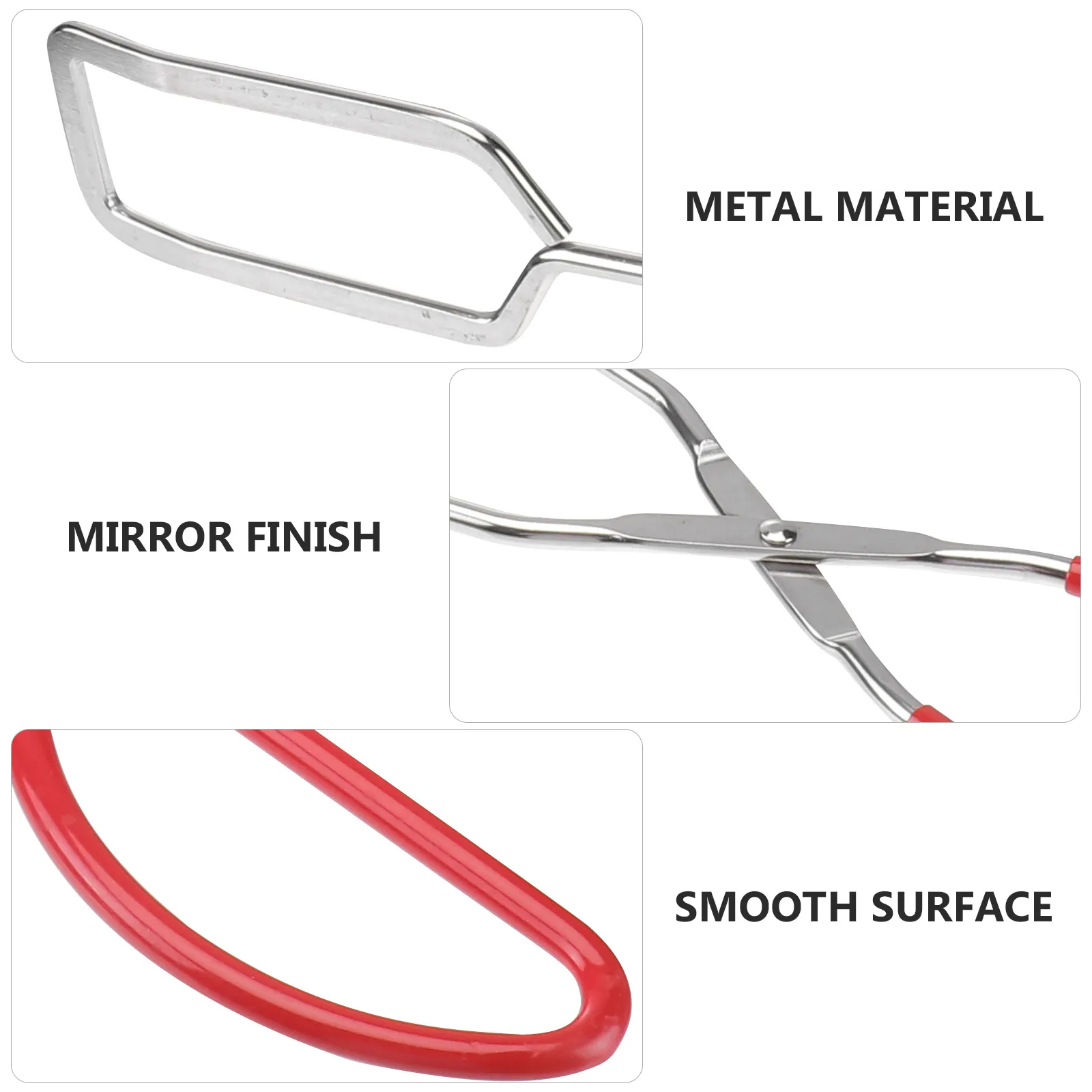 

Stainless Steel Charcoal Clip BBQ Tong Mirror Finish Heavy Duty Kitchen Grill Accessory Hollow Design Anti-Scald for Steak