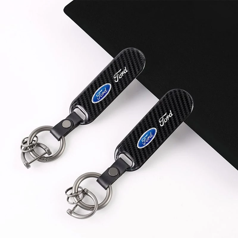 Leather Car Stlying Key Chain Anti-loss Keychain Keyring For Ford Ranger S-Max Focus Galaxy Mondeo Transit Tourneo Custom Ranger