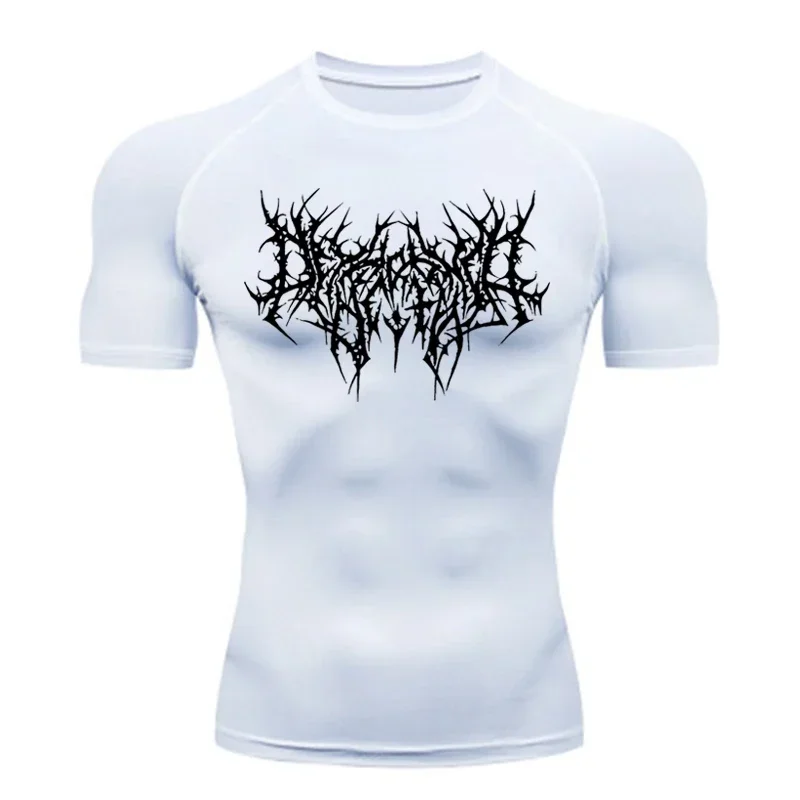 เสื้อยืดผู้ชายผู้ชายวิ่งกีฬา T เสื้อผู้ชายฟิตเนส Tops TEE Quick DryTight การฝึกอบรม GYM กีฬาเสื้อวิ่ง JERSEY