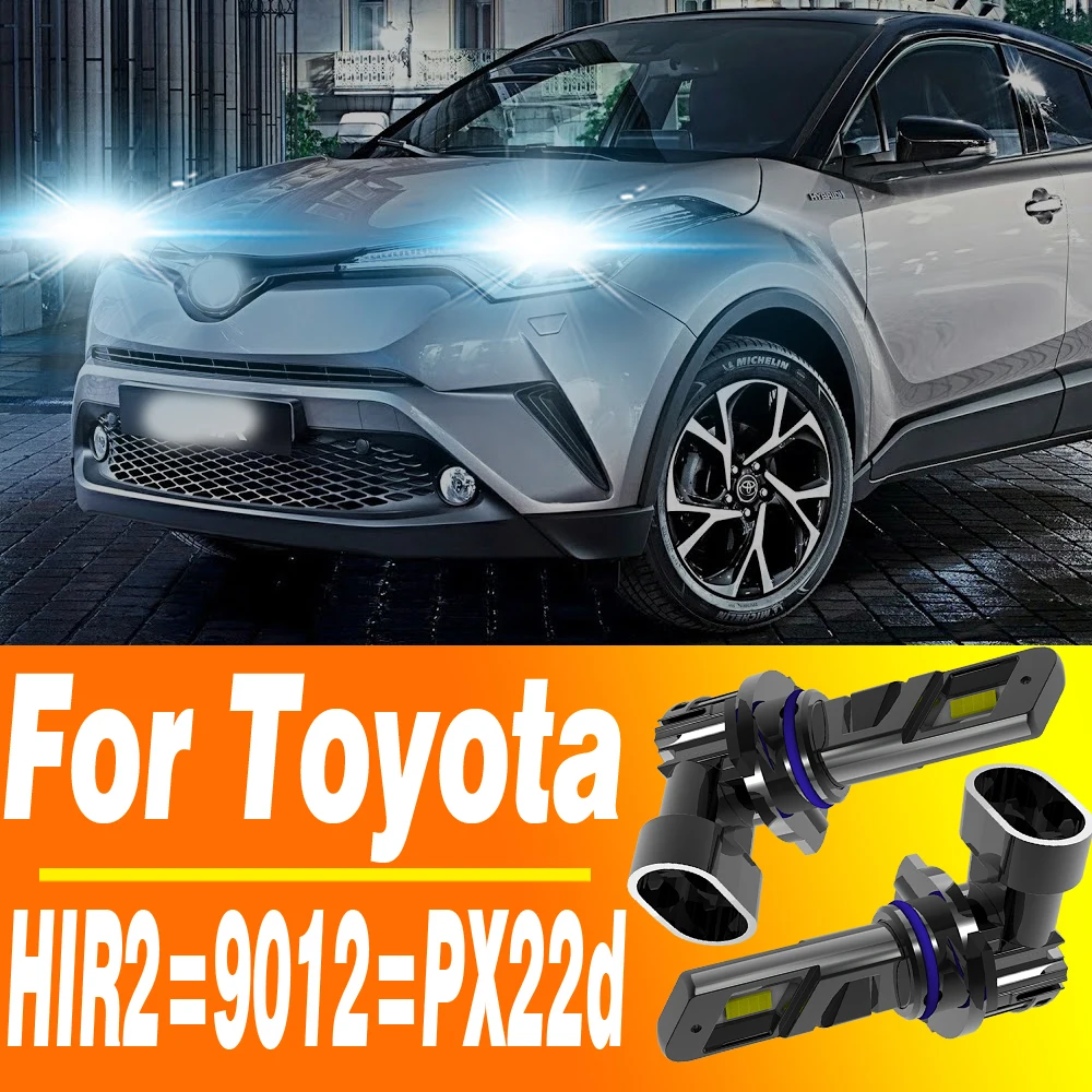 2 stücke HIR2 9012 PX22d Led Scheinwerfer Canbus Birne Licht Lampe Für Toyota Chr Yaris iQ Corolla Auris Rav4 Aygo B4 AVENSIS T27 Verso S