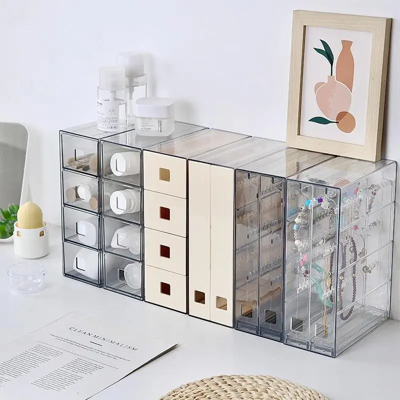 

Transparent Plastic Jewelry Storage Box Nelace Bracelet Earring Organizer Dustproof Cosmetic Bru Storage Buet
