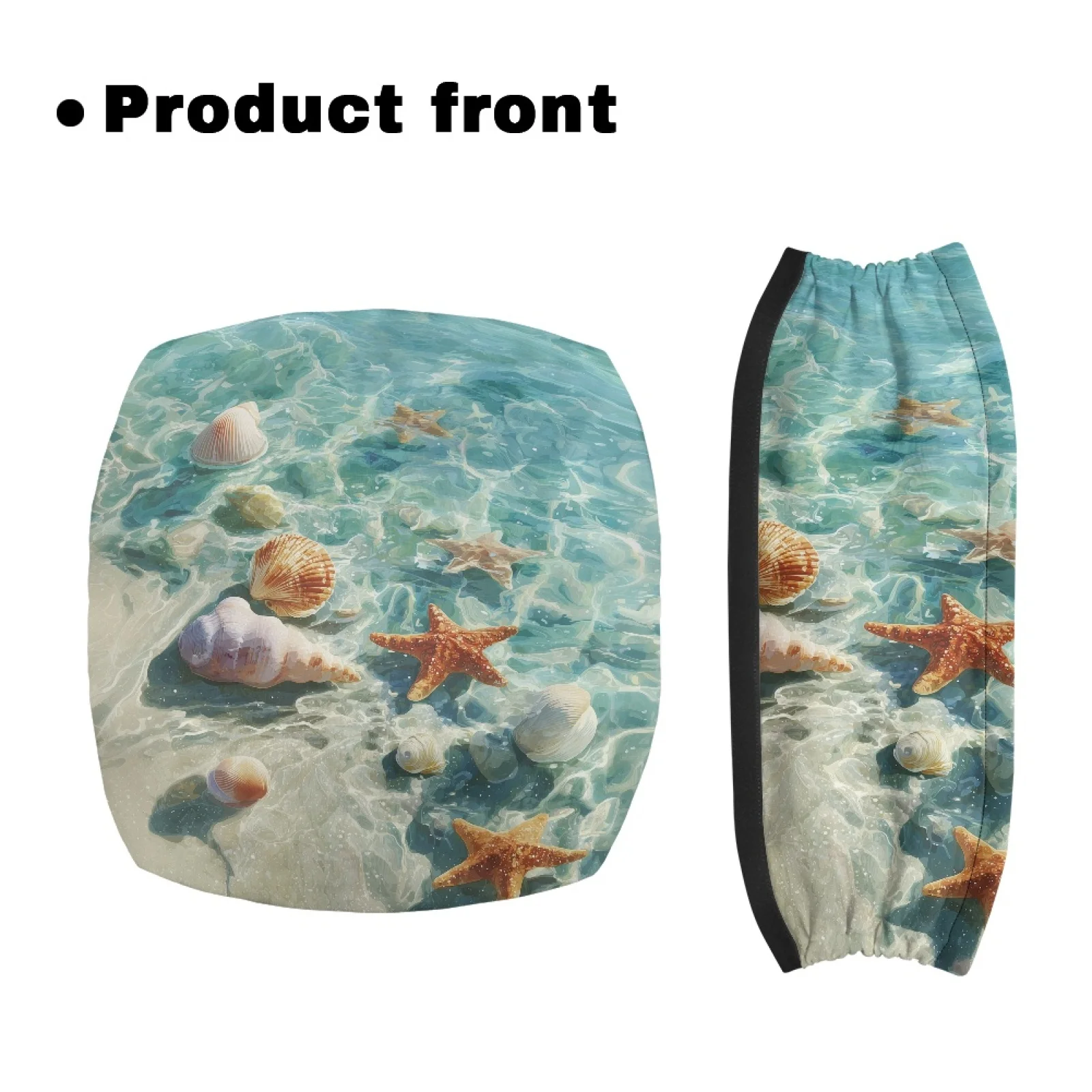Coloranimal Hand Washable Adjustable 2 Pcs Walker Cover for Ladies for Neighborhoods Starfish and Seashell