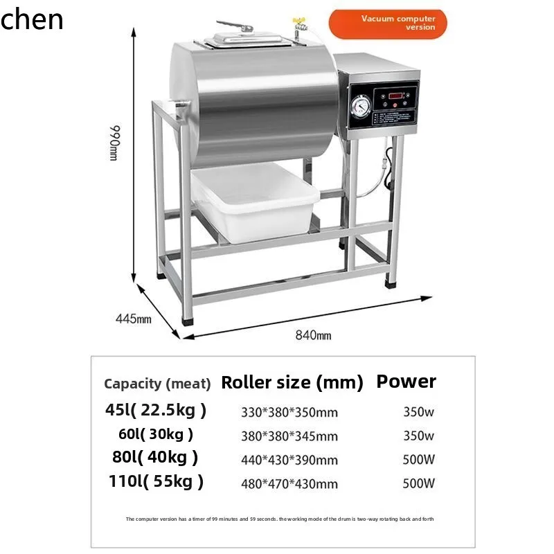 LXCVacuum  Automatic Intelligent Marinating Machine Fried Chicken Marinating Mixer Tumbling Machine Small