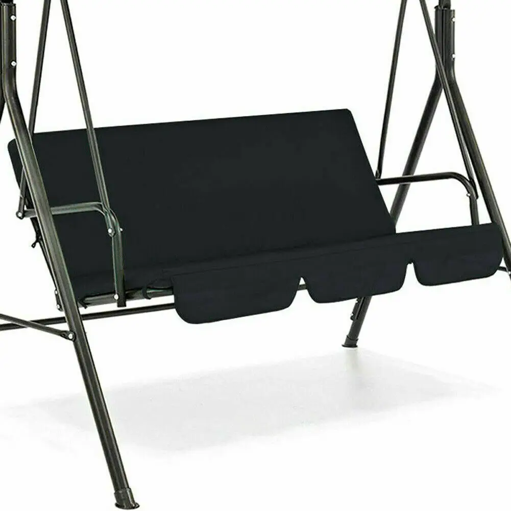 3-Seater Outdoor Swing Chair Canopies Seat Cushion Cover Waterproof Replacement For Garden Yard Furniture Cloth Hood No Frame image 6