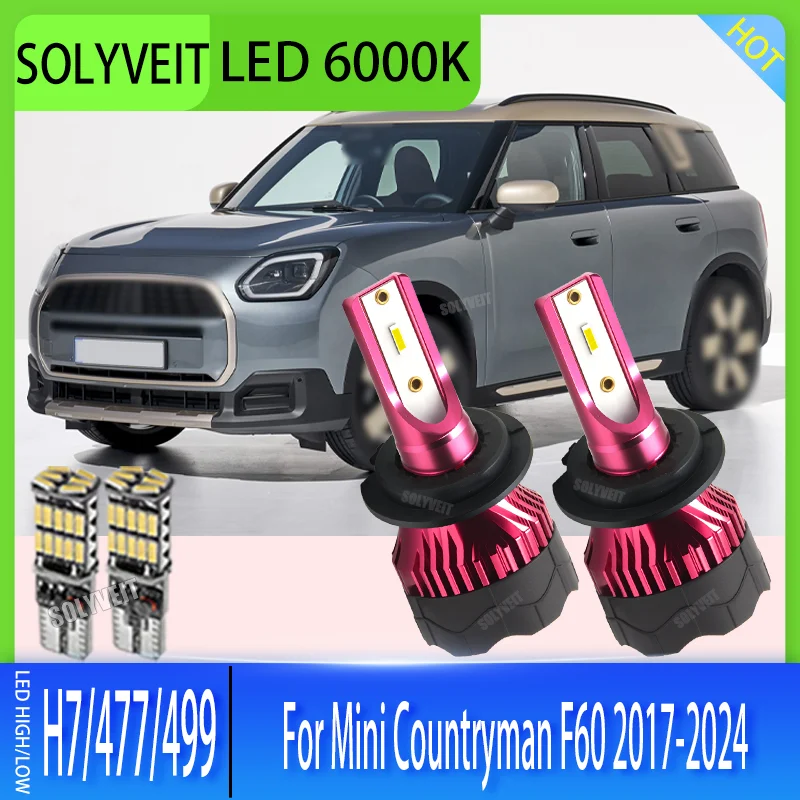 

2pcs H7 LED Headlight 6000K Daylight White High Low Beam IP67 For Mini Countryman F60 2017 2018 2019 2020 2021 2022 2023 2024