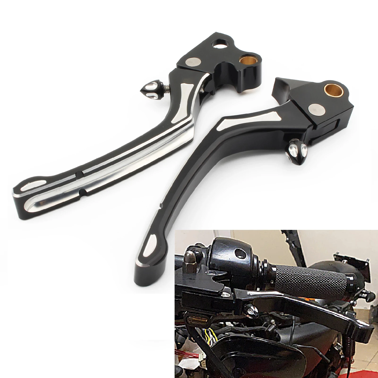 

Motorcycle Adjustable Regulator Brake Clutch Handle Levers CNC Aluminum For H-arley Sportster XL883 XL1200 X48 2004-2013