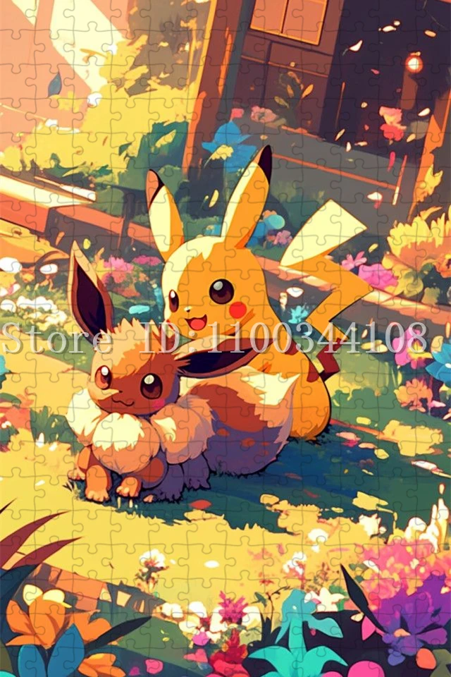 포켓몬 애니메이션 퍼즐, 수제 장난감 및 취미, 피카츄 만화 직소 퍼즐, 가족 게임, 어린이를 위한 교육 장난감