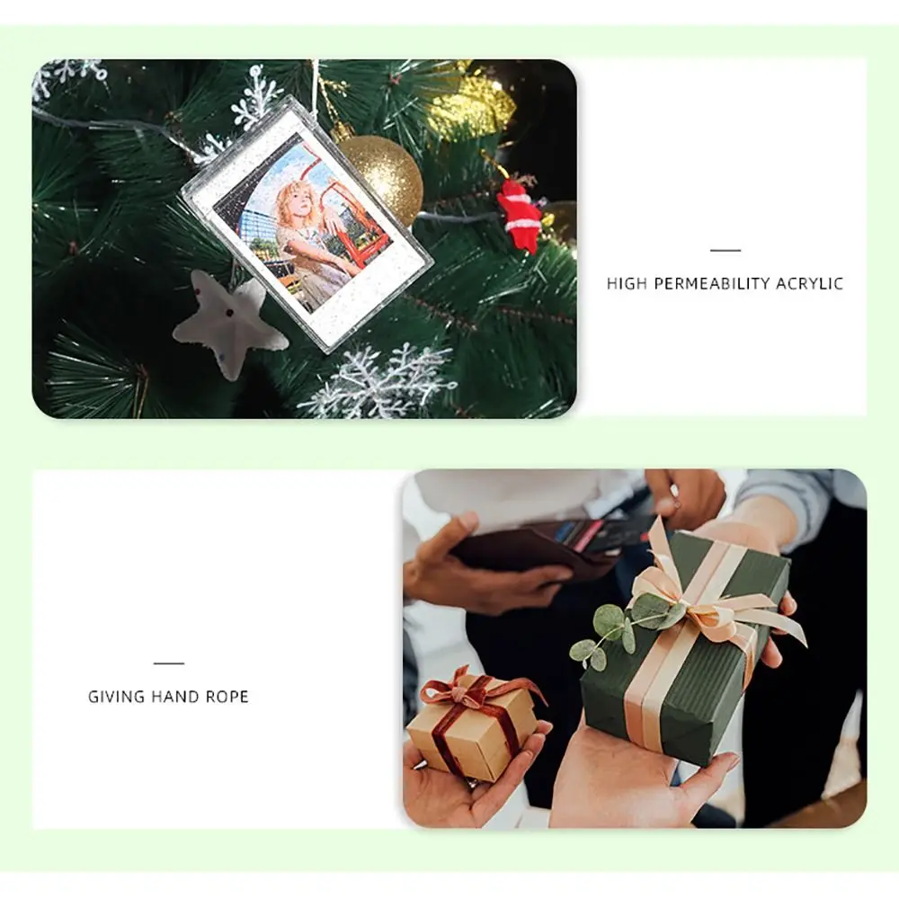 Transparent Giltter Photos Storage Box Instant Camera 3 inch Photo Album Photocard Holder Name Card Photo Frame Collection Case