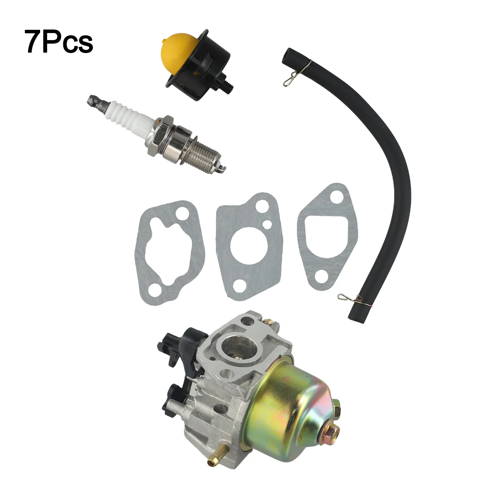 Carburetor Repair Kit for Lawn Mower Models For GCPM 461 S For GCPM 512 S HW and HBM 46 R with Multiple Gaskets and Fuel Hose