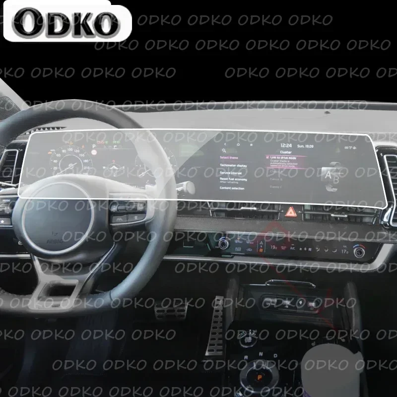 

For KIA Sportage NQ5 2022-2023 Car GPS Navigation Protective LCD Screen TPU Film Protector Film Anti-scratch Fitting Accessories