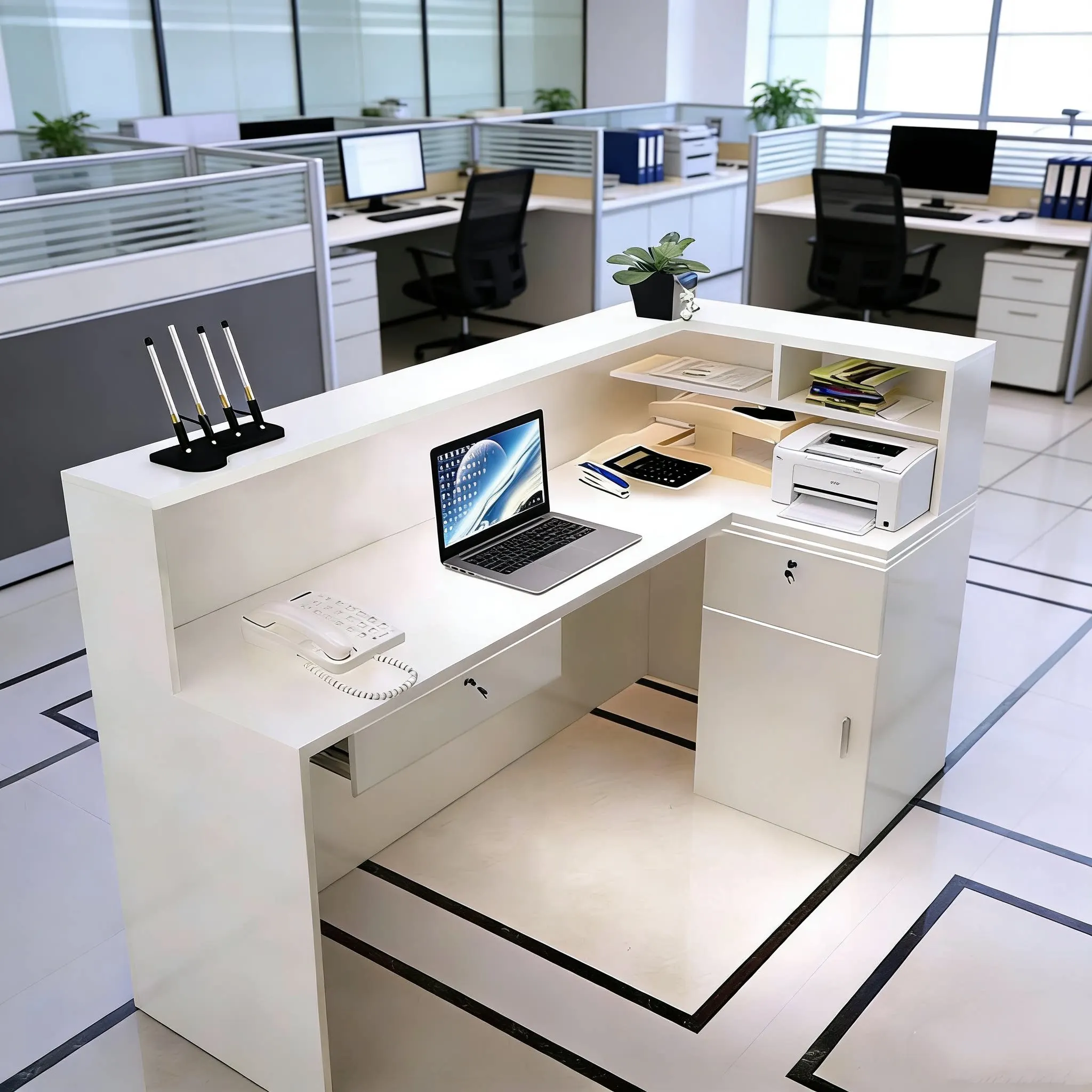 Luxury Reception Desk Hairdresser Cafe Counter Market Counter Table Reception Desk Medical Bancone Per Negozio Corner Furniture