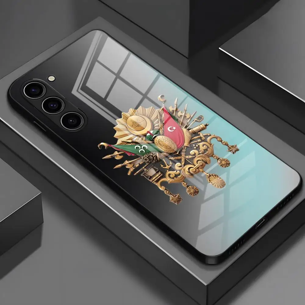 Emblem Historical Ottoman Phone Case For Samsung S26 S25 Edge Ultra S23 S22 S21 S20 Ultra Plus S24 Fe A54 A53 A25 Glass Cover