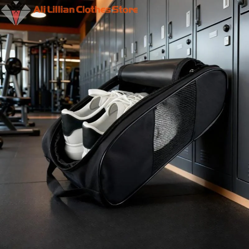 Sports Shoe Storage Bag Breathable Mesh Carrier Waterproof Travel Case For Basketball Gym Dust Protection Storage