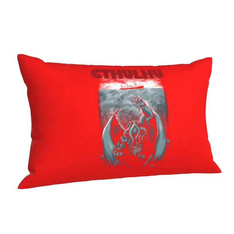 Custom Parody Cthulhus Lovecraft Pillow Case 50cmx35cm Horror Movie Cushions Cover Rectangle Pillowcase