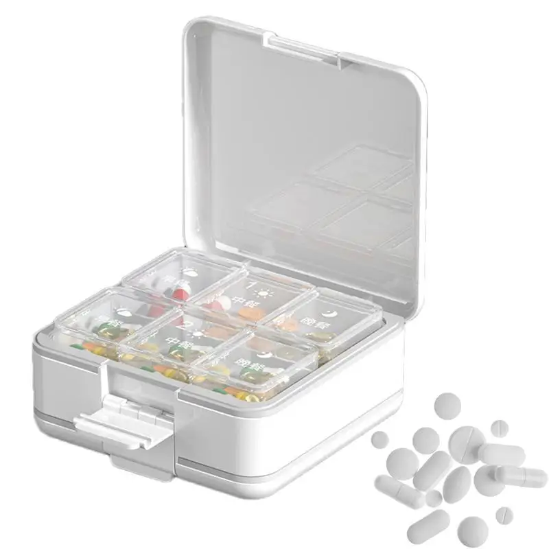 Multifunctional Pill Splitter Slicer Case Food Grade Portable Pill Dispenser Weekly Pill Box Organizer With Pill Cutter And