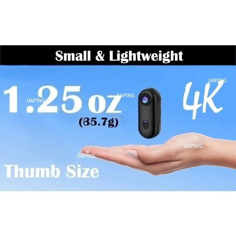 

Suitable for Thumb Pocket Small Action Camera Wi-Fi Live Streaming Mini Body Camera Black 128GB
