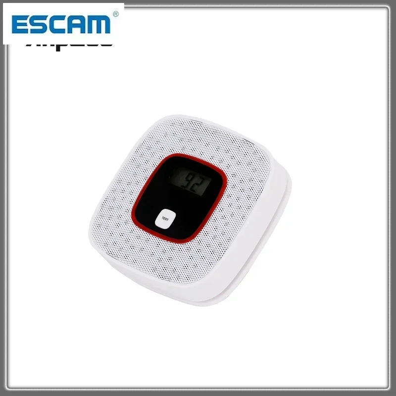 Allarme fotoelettrico indipendente senza fili per avvelenamento da monossido di carbonio LCD Allarme vocale Sensore di gas CO Rilevatore di CO Casa
