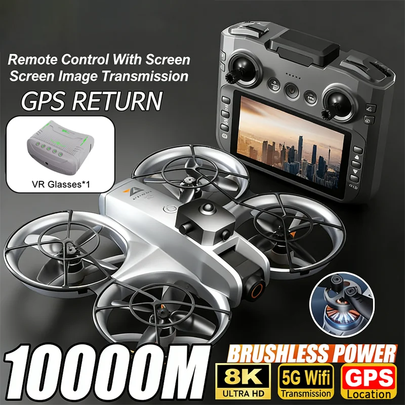 Z4 Drone 8K Aerial HD Dual Camera 5G WIFI GPS Intelligent Obstacle Avoidance Photography Brushless Power Screen RC Drone