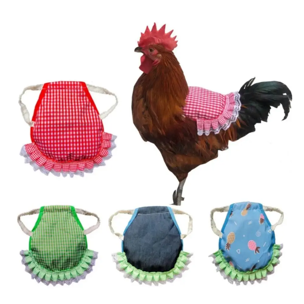 Delantal de tela para silla de montar de pollo, chaqueta trasera suave ajustable para gallina, chaleco con arnés para pollo, Protector de plumas de pollo para aves de pollo