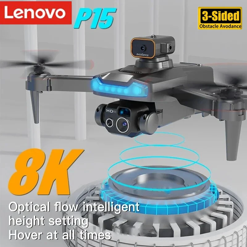 

Lenovo P15 Mini Drone 8k Profesional 4K HD Camera Obstacle Avoidance Aerial Photography 5G Foldable Quadcopter Toys Sell Apron