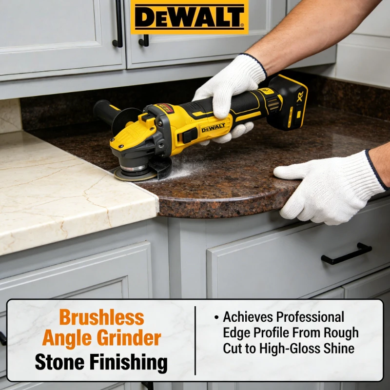 DEWALT DCG409 20V Cordless Portable Polisher: 125mm 9000RPM Brushless Angle Grinder for Precision Cutting（no battery）