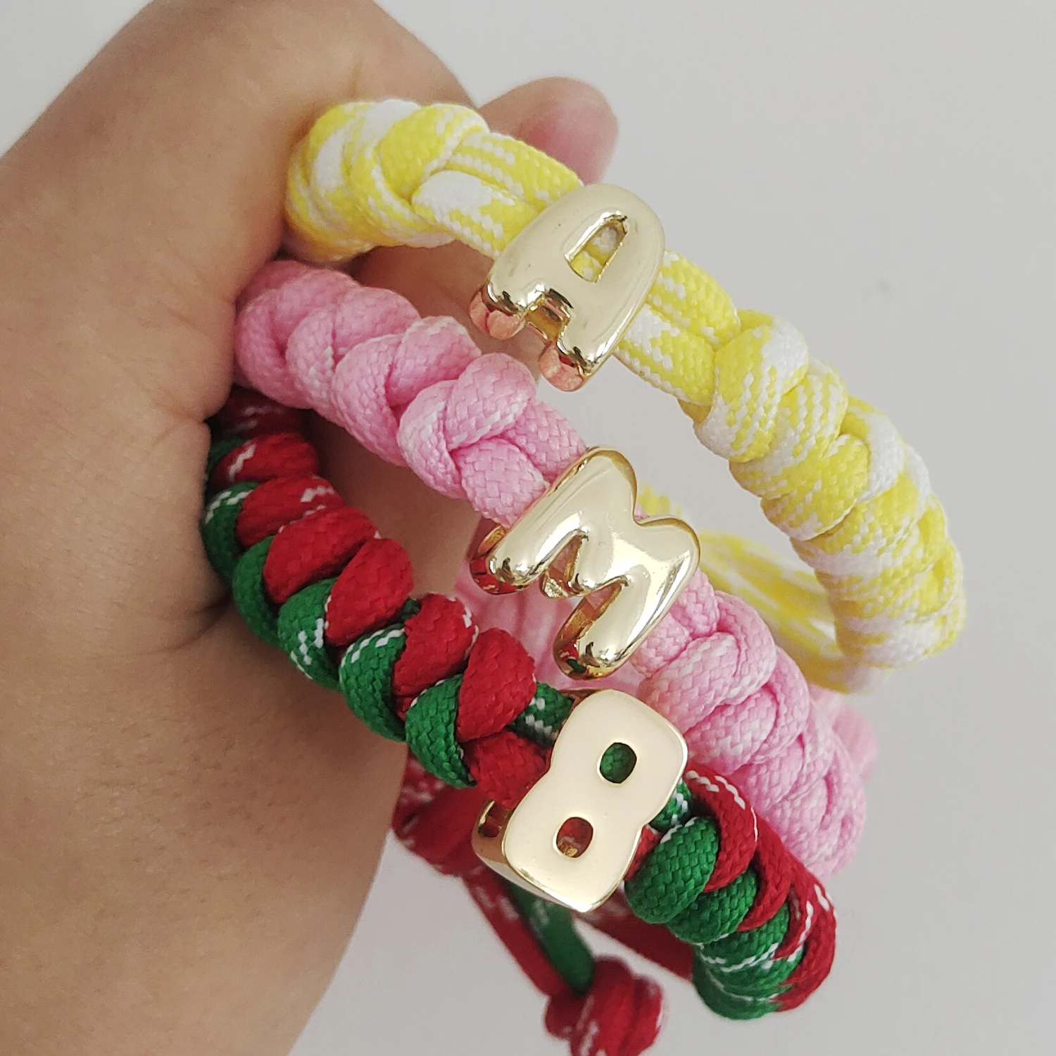 

Индивидуальные браслеты с пузырьками и буквами, сделай сам, плетеный браслет ручной работы из нержавеющей стали с буквами для женщин, ювелирные изделия, подарки