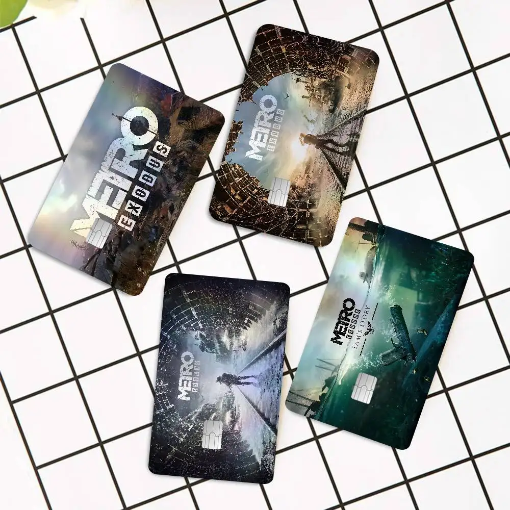 Game M-Metro E-Exodus Trendy Laser Glitter Bank Card Stickers All Match Multi Purpose Use