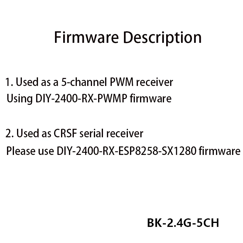 BAYCK ELRS 2.4G 5CH PWM odbiornik ekspresowy z 2.0dBi 2.4G rura miedziana antena PWM/CRSF protokół dla RC FPV puszczania samolotów drony