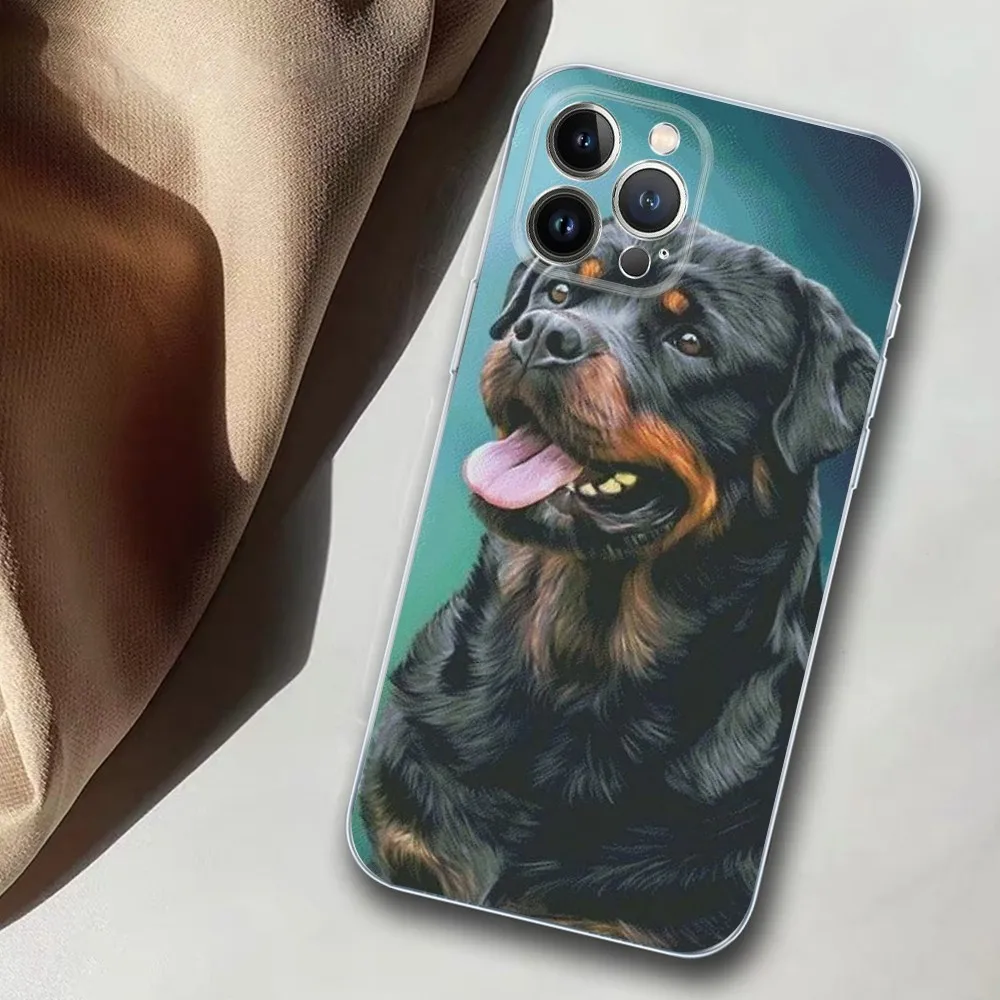 Rottweiler Dog Phone Case For iPhone 14 11 12 13 Mini Pro XS Max Cover 6 7 8 Plus X XR SE 2020 Funda Shell