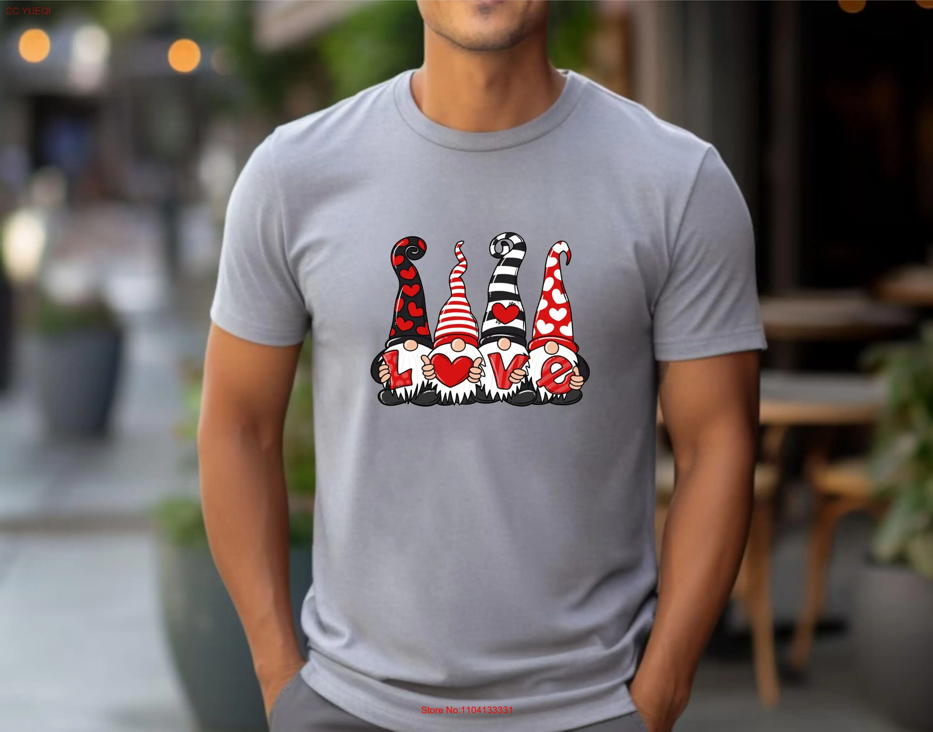 

Gnomes T Shirt Valentines Day Love Valentine Couples Husband And Wife Gnome Sweet long or short sleeves