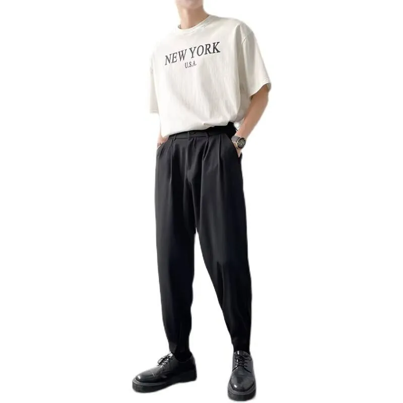 

Autumn And Spring Harun Men's Dark Pants New Department Fashion Youth Popular Leisure Loose Large Pants