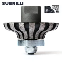 SUBRILLI Diamond Hand Profile Wheel F20 Ogee Segmented Router Bit Stone Countertop Edge Grinding Profiler Abrasive M14 5/8