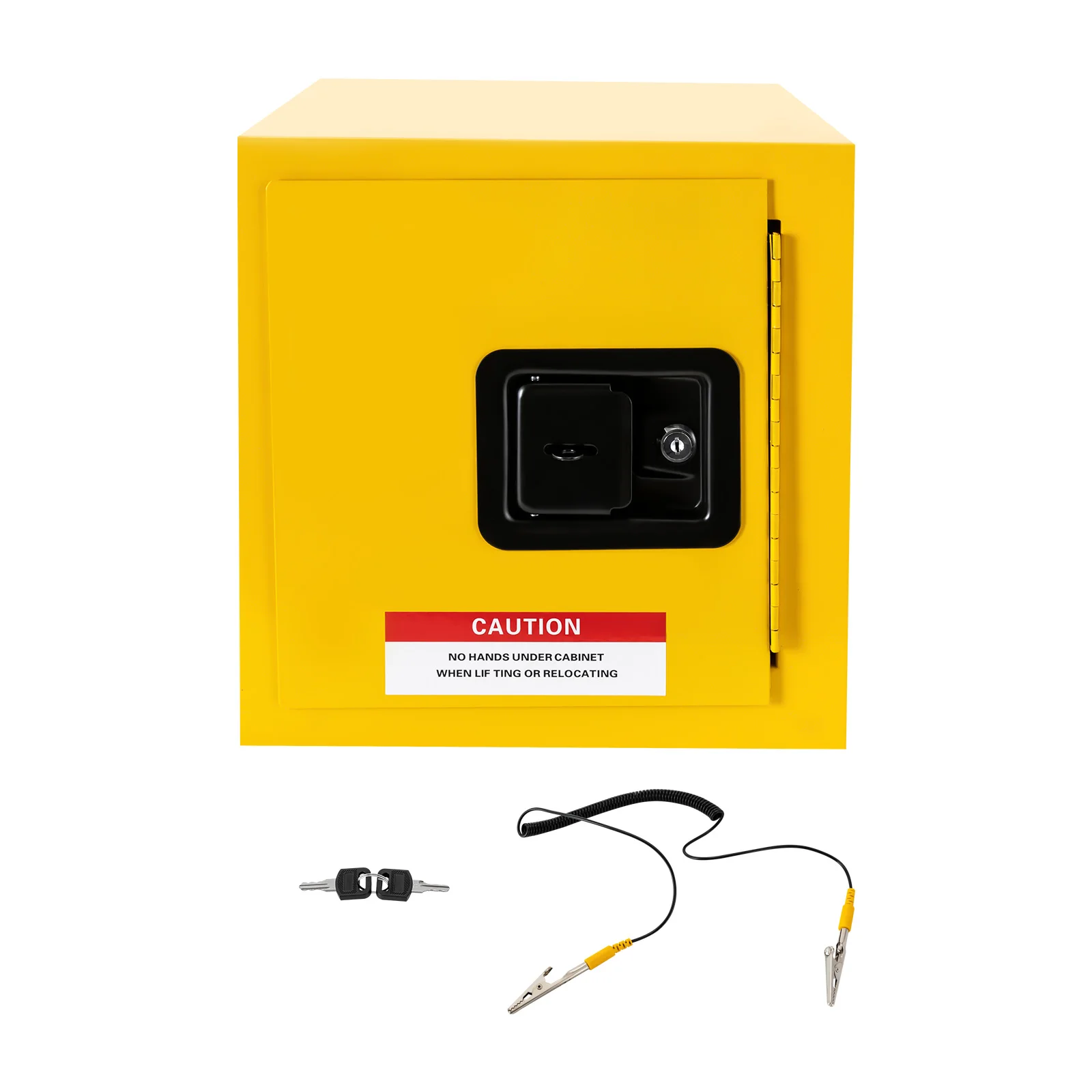 7.5L Industrial Hazardous Chemical Storage Cabinet, Reflective Flammable Sign,  Smooth Piano Hinge, 180° Open Single Door
