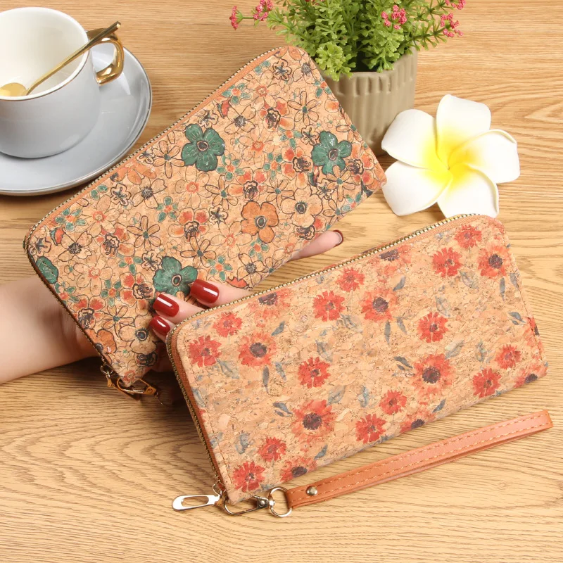 New Wallet Women's Multifunctional Clutch Bag Women's long purse personality card Handbag wood grain large capacity coin purse