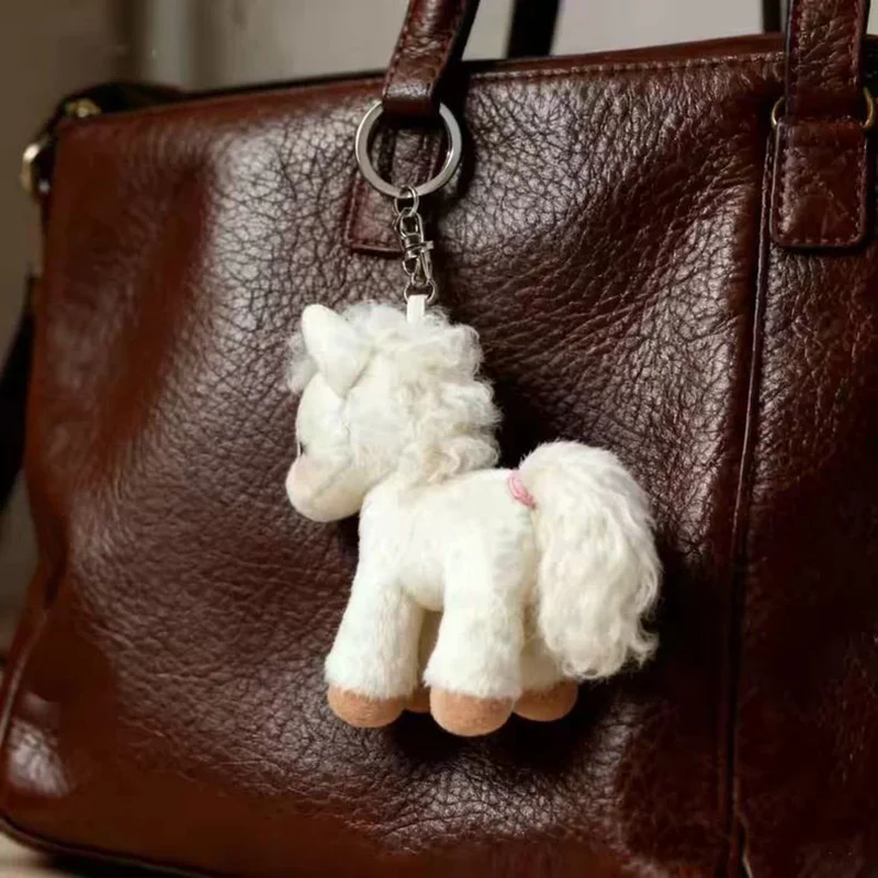 พวงกุญแจตุ๊กตาห้อยกระเป๋าเป้รูปม้าสีขาวน้อยแองเจิล ของขวัญปีใหม่สำหรับเพื่อน