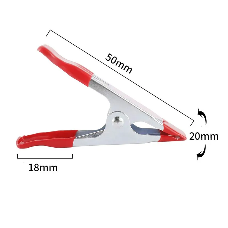 500Pcs 2inch A Shape Spring Clamp Heavy Duty Rubber Tip Sleeve Grip Woodworking Camping  Electrician Clips Hardware Tool