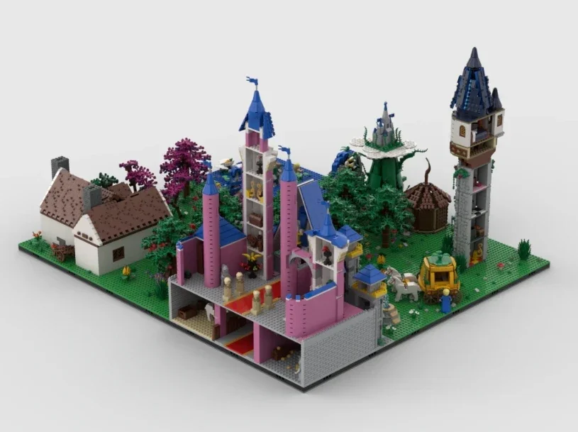 9944pcs Moc Modular Fairy Tale World Medieval Architecture Castle Model Building Blocks Assembly Bricks Toys Kids Education Gift