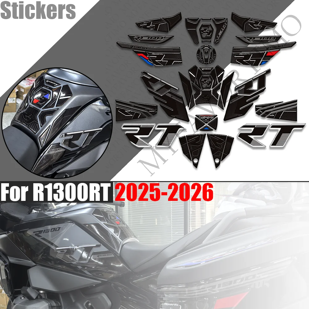 For R1300RT TankPad Tank Pad Cap Front Mudguard Fender Handguards Hand guard Protector Stickers moto Decals R1300 RT 2025 2026