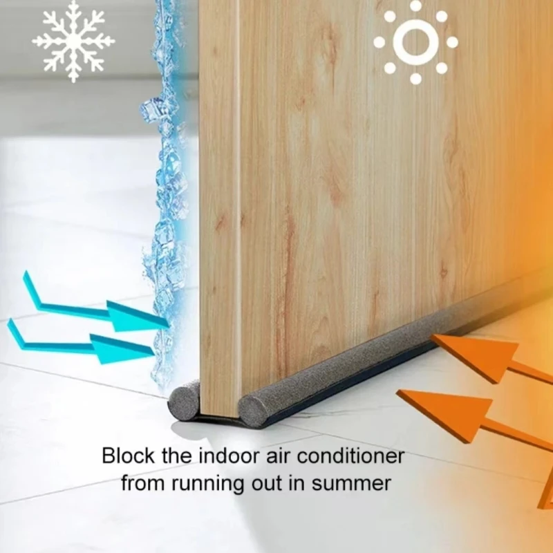 2er-Pack flexible Türdichtung, untere Dichtungsleiste, Wetterschutzleiste, Kälteschutz, Spaltstopper, dickere Dichtungsleiste 93 Men Di – Detail 14