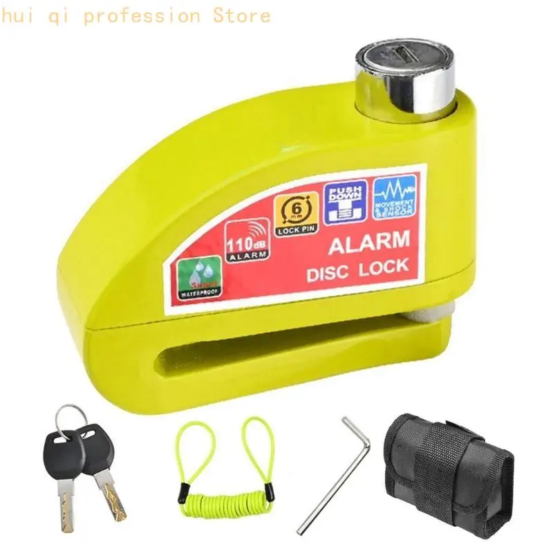 Disc Brake Lock Motorcycle Alarm Theft Prevention Security Wheel Disk Lock 1 Set H8WE