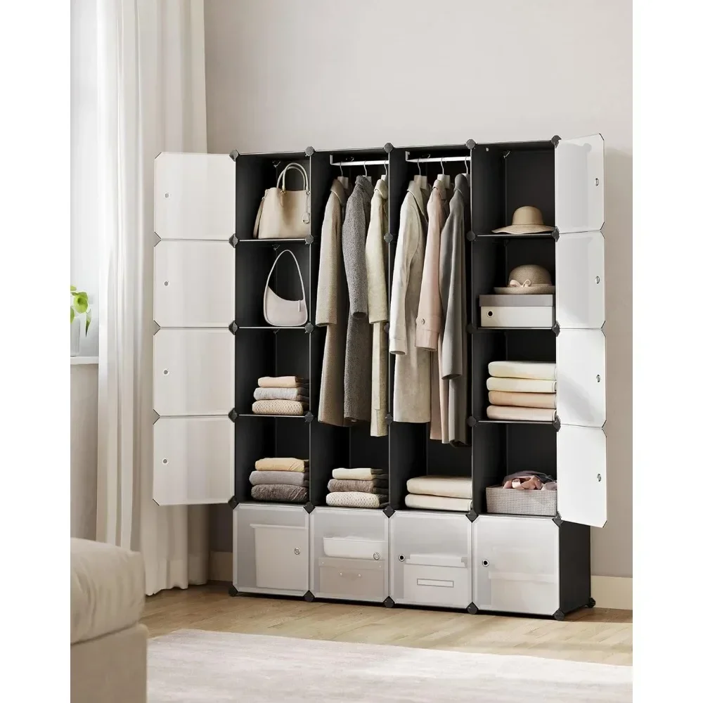 

Bedroom Wardrobe Clothes Organizer Hanger Cube Storage Box Portable Wardrobe Furniture Home