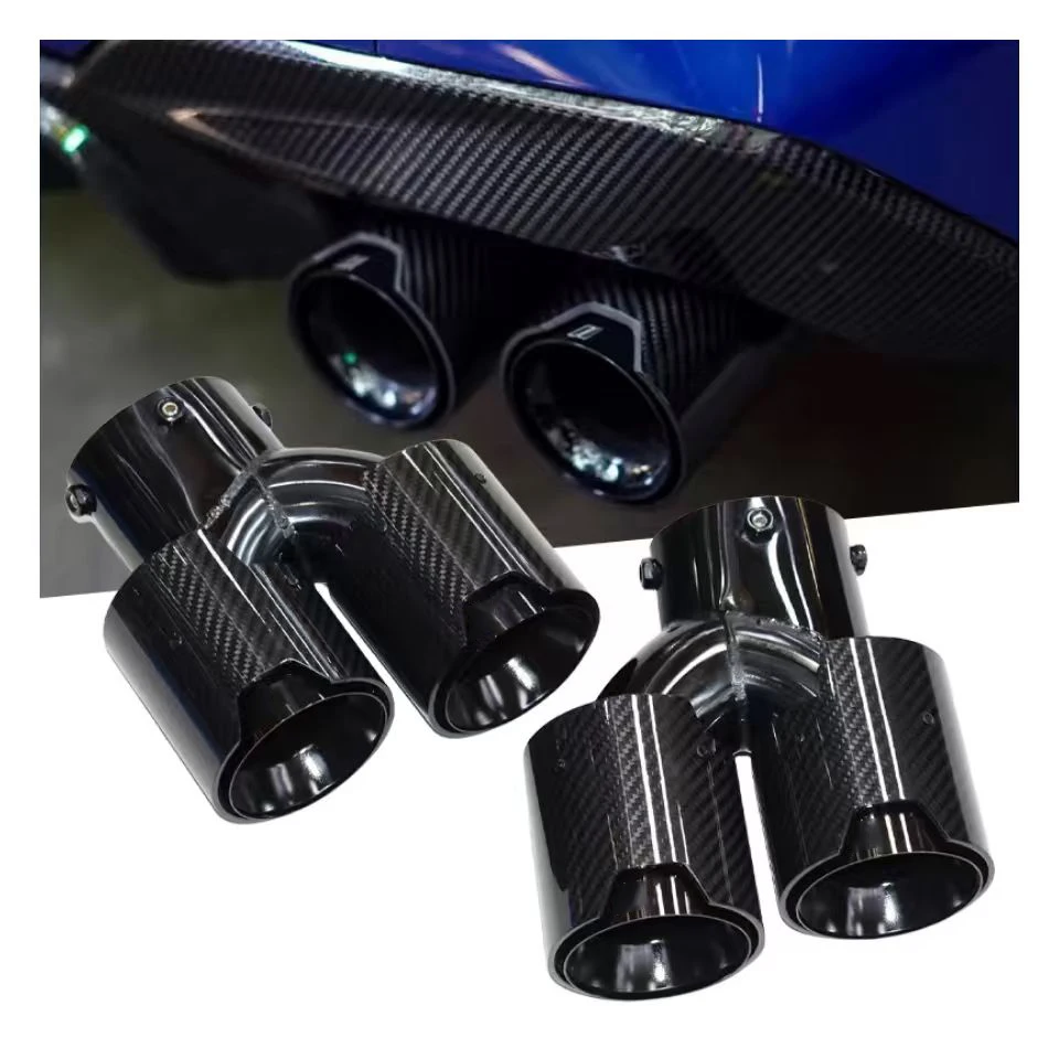 

DEX Car Exhaust Tip For BMW M240 M340 M440 G20 G21 G23 G42 M Power Quad Tip All Black Carbon EXhaust Muffler Nozzle TailPipe