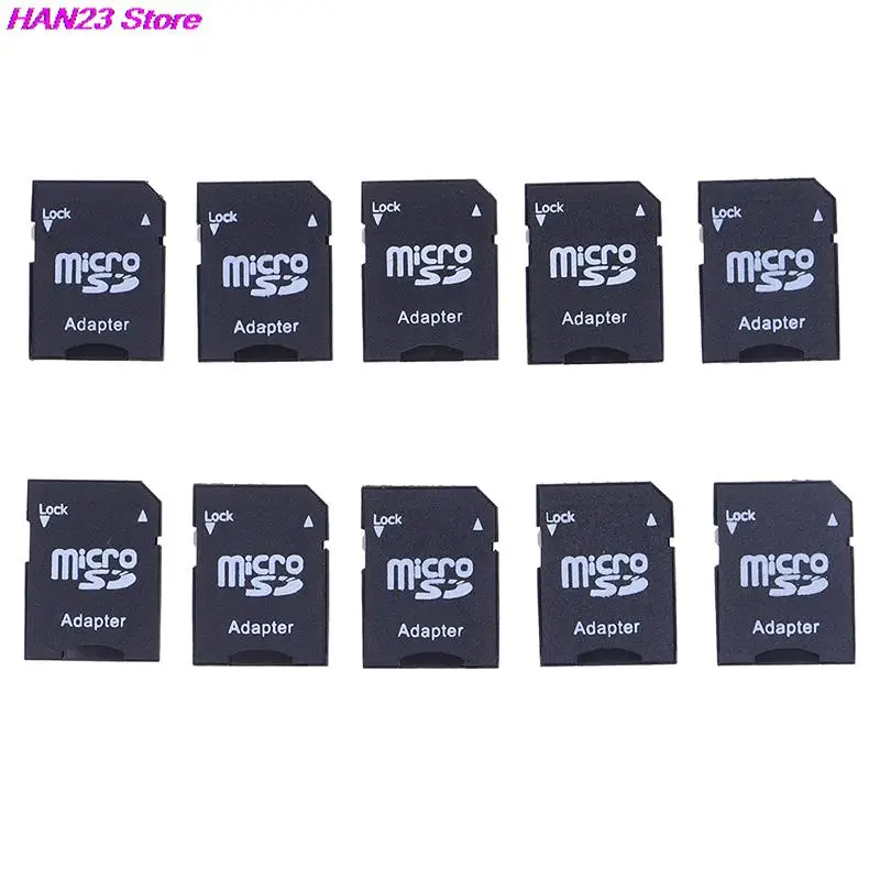 10pcs Micro SD TransFlash TF To SD SDHC Memory Card Adapter Converter Phones Tablet Memory Stick For Computer Internal Storages