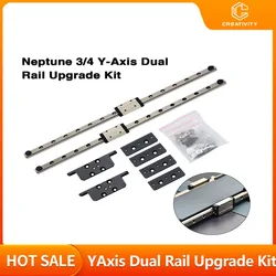 Neptune 3/3pro/4 Y Axis Dual Rail Upgrade Kit Hotend Kit MGN9H 315mm Y-Axis Nozzle Linear Rail Timing Belt Silicone Cover