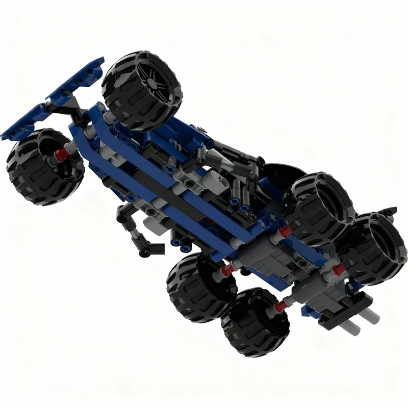 244개 MOC 더블 풀백 킹 테크니컬 모델 블록 장난감 DIY 크리스마스 선물 건설 아이디어 창의적 교육